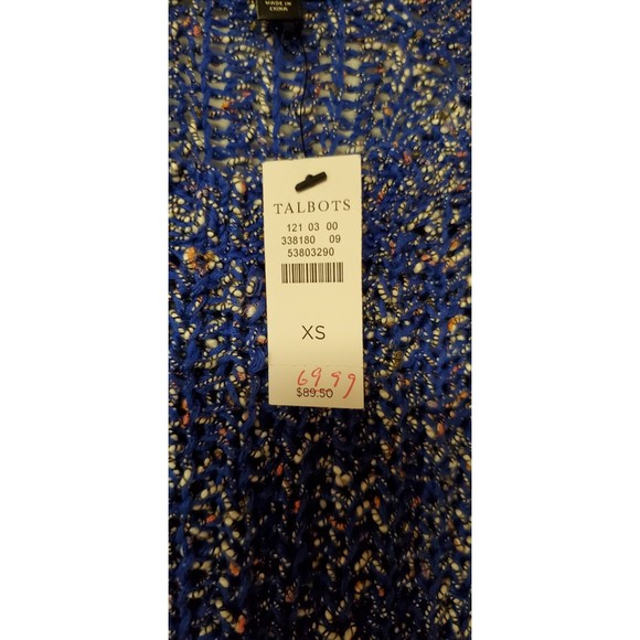 Talbots Blue Heather Sweater New With Tags Size  XS - Picture 3 of 3